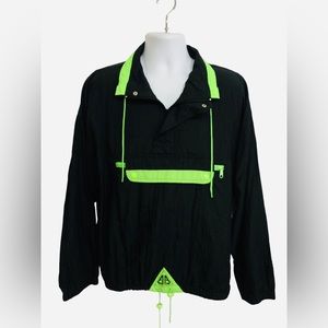 Vintage 80's 90’s Beach Blvd Black Skater Surf Pullover Surfing Track Jacket L